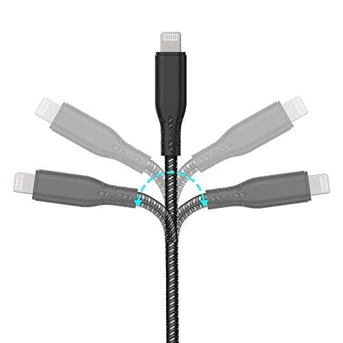 TerraTec Charge CL2 USB C til Lightning-kabel 2 meter Lavet til iPhone, Type C Lightning USB Type-C til Lightning-datakabel til iPhone 12 pro max/mini