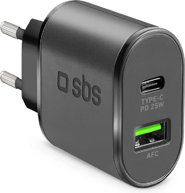 SBS 25W strømforsyningslader Sort