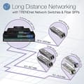 Miniatyrbild 3 av 6: TRENDnet TEG MGBS20D5 - SFP (Mini-GBIC) transceivermodul - Gigabit Ethernet - 1000Base-LX, Fiber Channel - LC enkelläge - 1550 (TX) / 1310 (RX) nm (TE