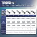 Miniatyrbild 4 av 6: TRENDnet TEG MGBS20D5 - SFP (Mini-GBIC) transceivermodul - Gigabit Ethernet - 1000Base-LX, Fiber Channel - LC enkelläge - 1550 (TX) / 1310 (RX) nm (TE