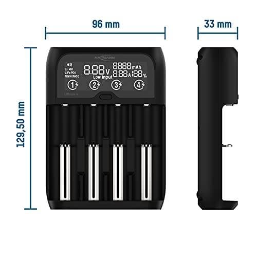 ANS 1001-0122 - Pöytälaturi Lithium 4 NiMh Li-Ion LiFePO4 LCD 4 - Lithium Ion (Li-Ion) - Nikkelimetallihydridi (NiMH) (1001-0122)