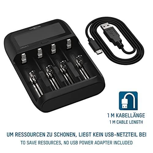ANS 1001-0122 - Pöytälaturi Lithium 4 NiMh Li-Ion LiFePO4 LCD 4 - Lithium Ion (Li-Ion) - Nikkelimetallihydridi (NiMH) (1001-0122)