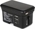 Miniatyrbillede 1 af 2: TravelCharge-4K RealPower Rejseoplader + PowerBank 4000mAh Sort