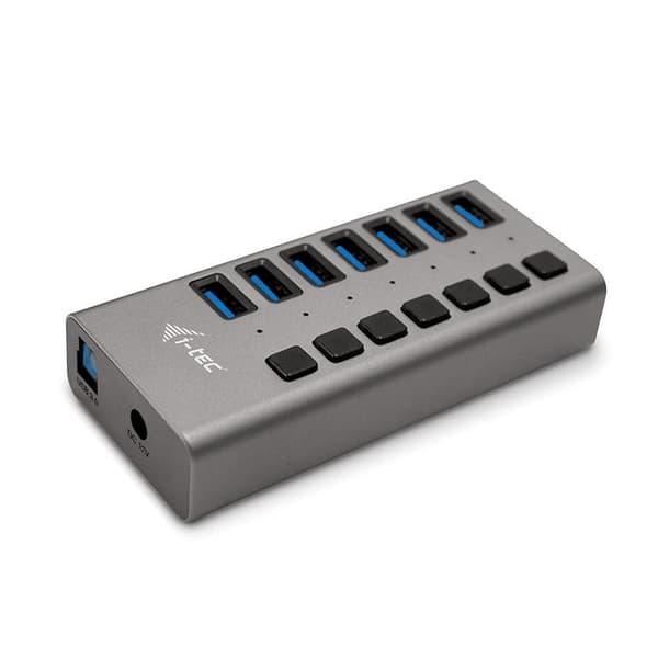 I-TEC USB 3.0 Charging HUB 7portsport med extern strömadapter 36W 7x USB-laddningsport för surfplattor notebooks ultrabooks PC (U3CHARGEHUB7) Grå