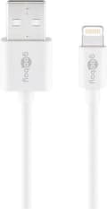 Miniatyrbillede 5 af 7: Nedis Goobay USB-A hjemmeoplader med 2 porte og separat 8-bens Lightning - USB kabel - 2,4A / hvid - 1 meter