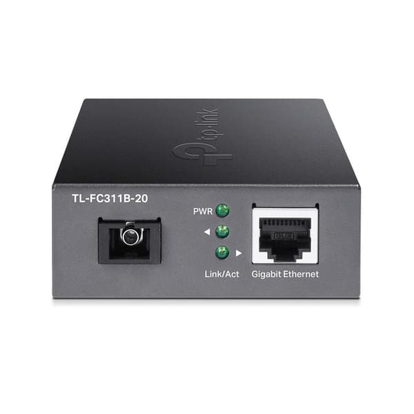 TP-Link TL-FC311B-20 - V1 - Mediekonverter - GigE - 1000Base-T, WDM, 1000Base-SC - RJ-45 / SC single mode - op til 20 km - 1310 (TX) / 1550 (RX) nm
