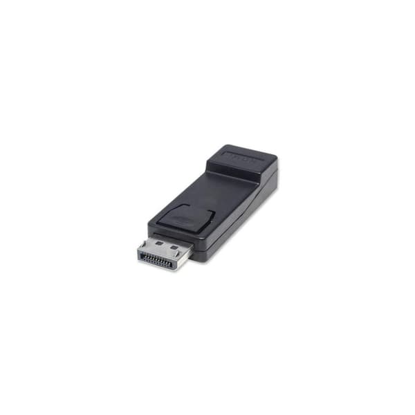 Manhattan 151993 DisplayPort-adapter [1x DisplayPort-stik - 1x HDMI-stik] Sort UL-certificeret, guldbelagte stikkontakter