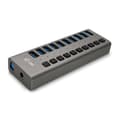 Pikkukuva 1 / 4: I-TEC USB 3.0 Charging HUB 10-porttinen portti ulkoisella virtalähteellä 48W 10x USB-latausportti tableteille kannettaville ultrabookeille PC (U3CHARG