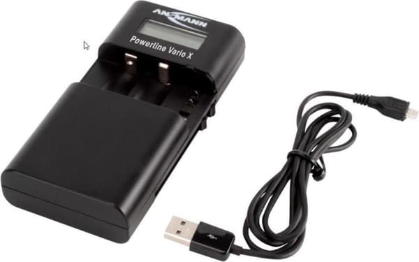 Ansmann lithiumpakke & AAA/AA NiMH batterioplader Vario X