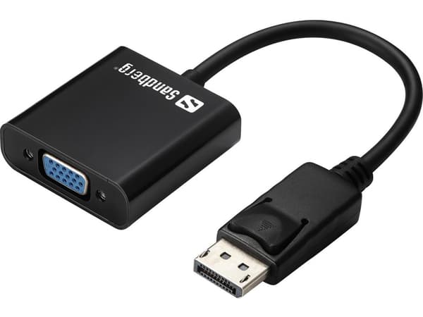 Sandberg Adapter DisplayPort>VGA - VGA-adapter - DisplayPort (M) - HD-15 (W) (508-43)