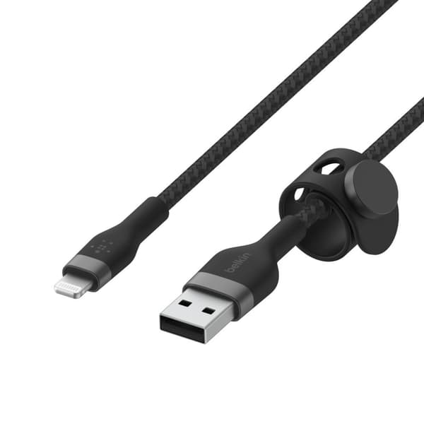Belkin BOOST CHARGE™ flätad USB-A till iPhone Lightning - 3m - Svart