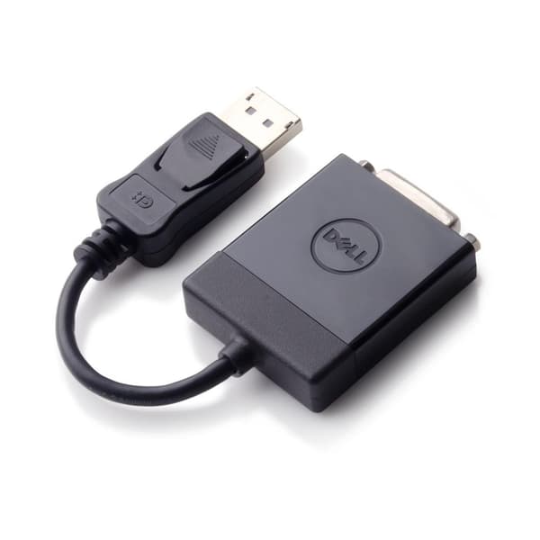Dell DisplayPort till DVI enkellänksadapter - Videokonverterare - DisplayPort - DVI - med 1 års avancerad utbytesservice - för OptiPlex 30XX 3240 Prec