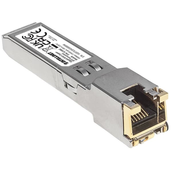 Intellinet - SFP (Mini-GBIC) Transceiver Module - Gigabit Ethernet - 10Base-T, 100Base-TX, 1000Base-T - RJ-45 - upp till 100m (523882)