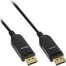 INLINE - DisplayPort-kabel - DisplayPort (M) til DisplayPort (M) - DisplayPort 1,4 - 30 m - Aktivt optisk kabel (AOC), understøtter 4K 120 Hz, underst