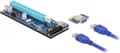 Miniatyrbillede 1 af 4: Delock 41430 stigkort PCI Express x1 til x16 med 60 cm USB-kabel