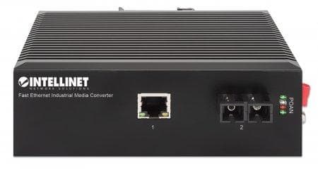 Intellinet - Industriel - Mediekonverter - 100 Mb LAN - 10Base-T, 100Base-FX, 100Base-TX - RJ-45 / SC single mode - op til 20 km - 1310nm