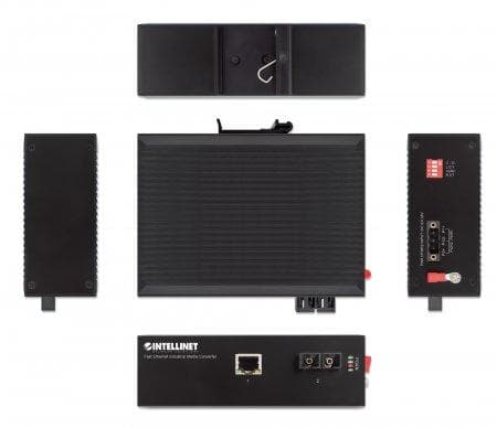 Intellinet - Industriel - Mediekonverter - 100 Mb LAN - 10Base-T, 100Base-FX, 100Base-TX - RJ-45 / SC single mode - op til 20 km - 1310nm