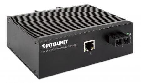 Intellinet - Industriel - Mediekonverter - 100 Mb LAN - 10Base-T, 100Base-FX, 100Base-TX - RJ-45 / SC single mode - op til 20 km - 1310nm