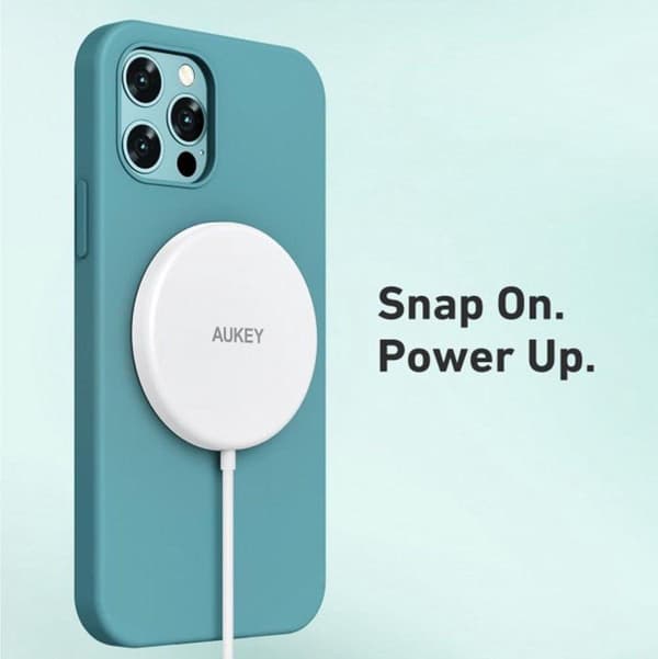 AUEKY Aircore Magnetic LC-A1 Langaton magneettilaturi QI USB-C 15W Valkoinen