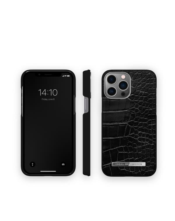 Atelier Case iPhone 12 Pro Max / 13 Pro Max Neo Noir Croco Silver