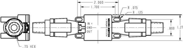 Honeywell AIDC Flowsensor AWM5102 VN Forsyningsspænding (område): 10 - 15 V/DC Måleområde: 0 - 10 l/min 1 stk.