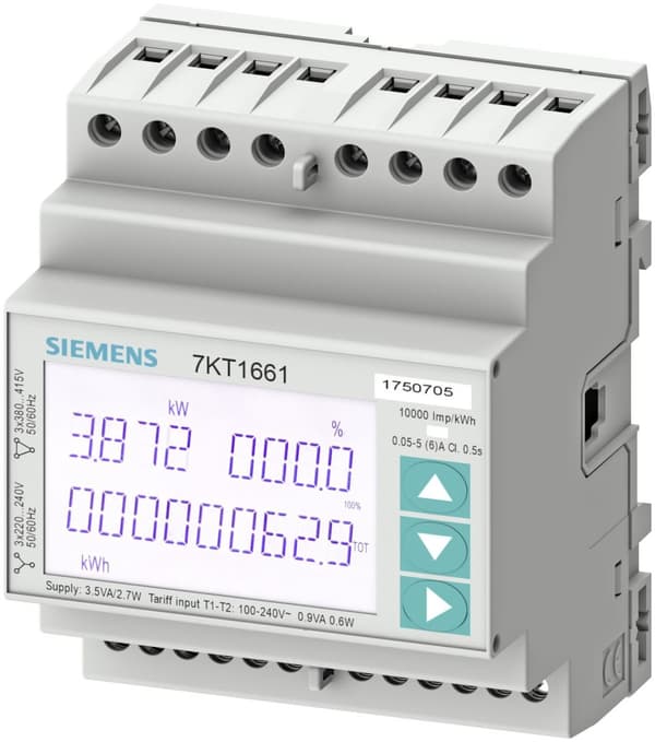 Siemens 7KT1661 trefasemåler digital 5 A (7KT1661)