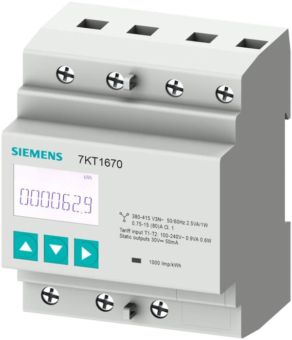 Siemens 7KT1666 trefasmätare digital 80 A MID-kompatibel: Ja (7KT1666)