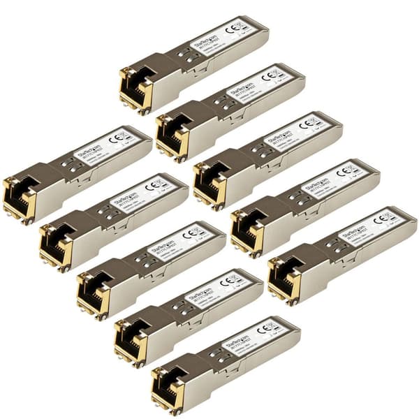 StarTech Gigabit RJ45 Kobber / Kobber SFP Transceiver Modul - HP J8177C kompatibel - Pakke med 10 stk.