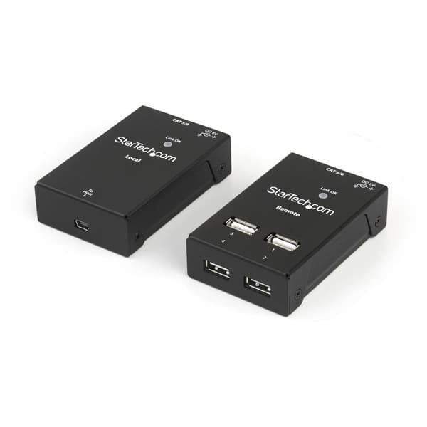 StarTech.com 4-portars USB 2.0 över Cat5 eller Cat6 Extender - upp till 40m Cat 5 eller 50m Cat 6 - Kostnadseffektiv / kompakt USB-förlängare