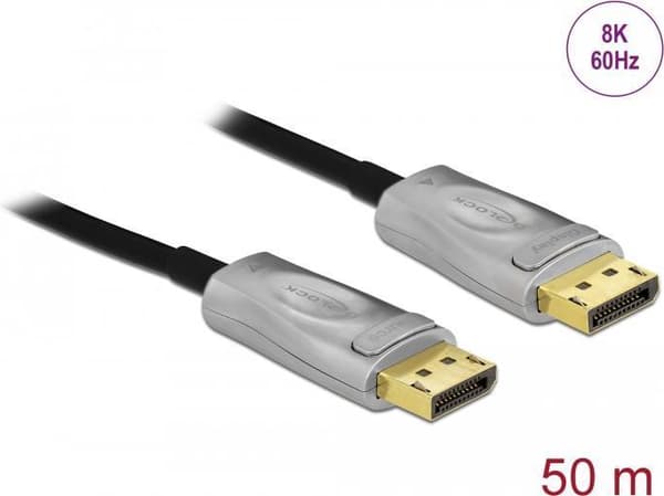 Delock Active optisk kabel DisplayPort 1.4 8K 50 m (84140)