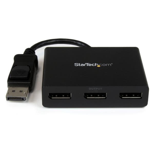 StarTech.com Triple Head DisplayPort 1.2 Multi Monitor MST Hub - Video Splitter - Desktop - AC 100/230V (MSTDP123DP)