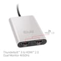 Miniatyrbild 4 av 9: Club Thunderbolt 3 till Dual HDMI 2.0-adapter