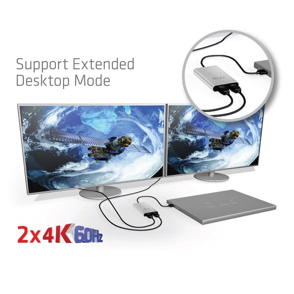 Club Thunderbolt 3 till Dual HDMI 2.0-adapter