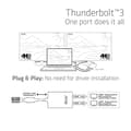 Miniatyrbild 8 av 9: Club Thunderbolt 3 till Dual HDMI 2.0-adapter