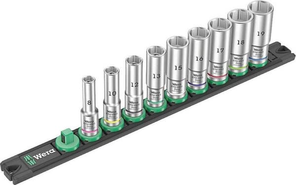 Wera B Deep 05005440001 Fatningssæt Inch 3/8 9-delt