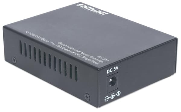 Intellinet - Mediekonverter - Ethernet, Fast Ethernet, Gigabit Ethernet - 10Base-T, 1000Base-LX, 100Base-TX, 1000Base-T - RJ-45 / SC single mode - op