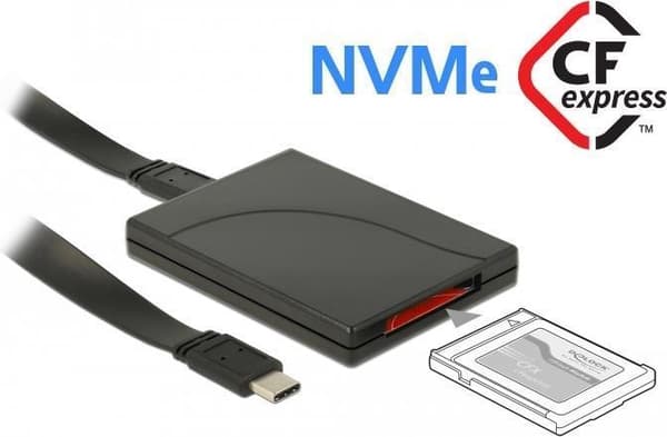 DeLOCK USB Type-C kortlæser til CFexpress hukommelseskort - Kortlæser (CF) - USB 3.1 Gen 2 / USB-C (91749)