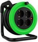 REV Minitrumma - Förlängningsrulle - AC 230V - 3000 Watt - Utgångsanslutningar: 4 (4 x Spänning) - 15 m (0010043812)