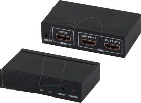 SHIVERPEAKS SHVP 05-03002 - HDMI-splitter, HDMI-stik til 2x HDMI-stik, 4K2K, 3D (SP05-03002)