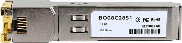 Yhteensopiva Hirschmann 943 977-001 BlueOptics© BO08C28S1 SFP-lähetin-vastaanotin, kupari RJ45, 1000BASE-T, 100M, 0°C/+70°C (943 977-001-BO)