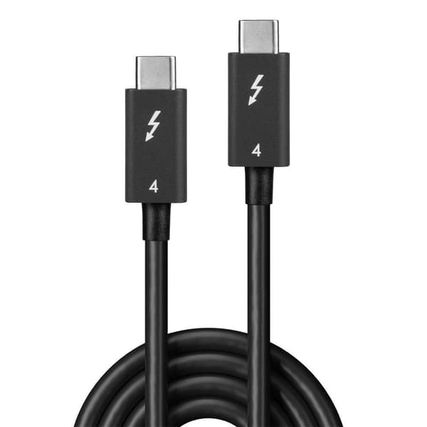 Lindy - USB-kabel - USB-C (M) till USB-C (M) - USB4 / Thunderbolt 3 / Thunderbolt 4 - 1 m - passiv, rund, USB-strömförsörjning (100 W), stöder 8K 30 H