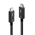 Miniatyrbild 1 av 5: Lindy - USB-kabel - USB-C (M) till USB-C (M) - USB4 / Thunderbolt 3 / Thunderbolt 4 - 1 m - passiv, rund, USB-strömförsörjning (100 W), stöder 8K 30 H