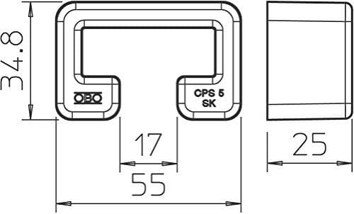 OBO Bettermann representativ skyddskåpa för skena CPS 5 MS5030 SK (1124563)