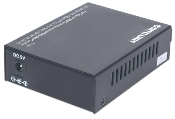 Intellinet - Mediekonverter - Ethernet, Fast Ethernet - 10Base-T, 100Base-FX, 100Base-TX - RJ-45 / SC single mode - op til 20 km - 1550 (RX) / 1310 (T