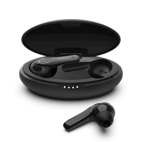 Belkin SOUNDFORM™ Move Plus - True Wireless Earbuds - Med trådlös laddningsfodral - Svart