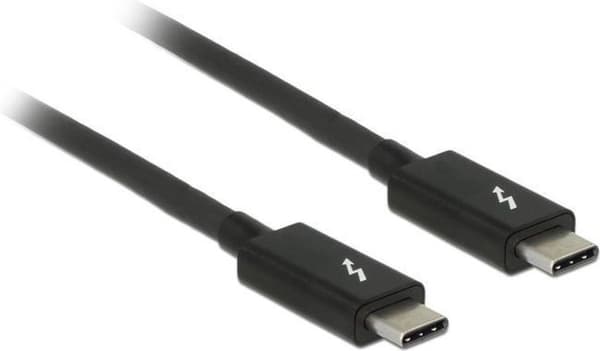 DeLOCK Thunderbolt 3-kabel med Cypress E-Marker-chipset - 20 Gbps / svart - 1 meter