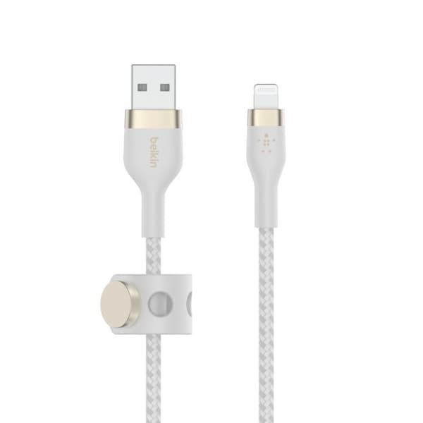 Belkin BOOST CHARGE™ flätad USB-A till iPhone Lightning - 3m - Vit