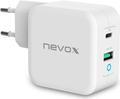 nevox 1889 mobiloplader hvid indendørs (1889) Hvid