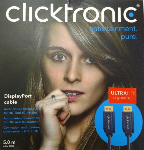 Displayport-kaapeli 5M Clicktronic