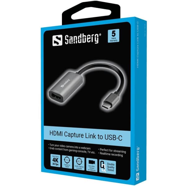 Sandberg 136-36 USB-grafikadapter Grå (136-36)